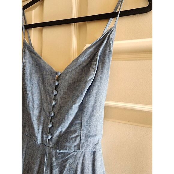 Banana Republic chambray spaghetti strap romper size 2 - Picture 4 of 11
